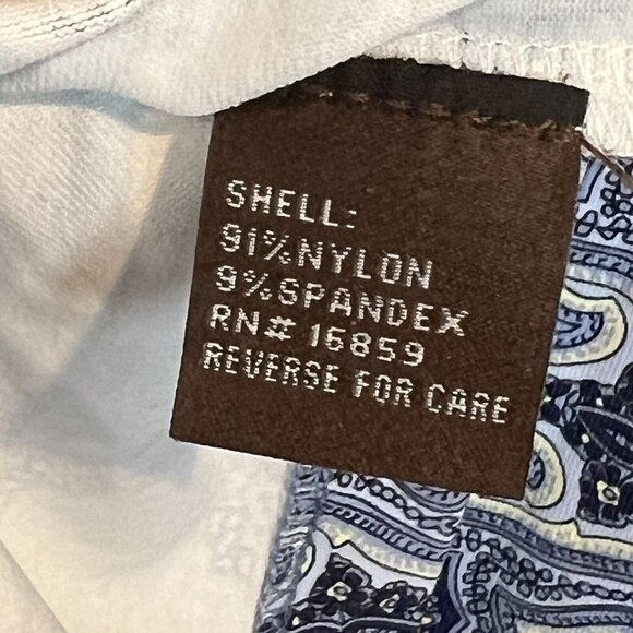 J McLaughlin Dress Blue Print Size Small 3/4 Sleeves - Picture 8 of 9